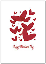 Floating Valentines Greeting Card 166D-Y